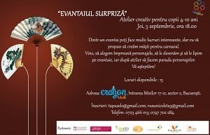 evantaiul surpriza, ateliere copii septembrie