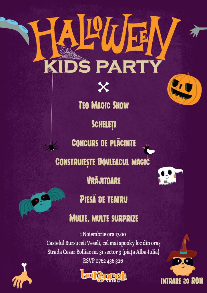 Halloween Kids Party la Castelul Bursuceii Veseli