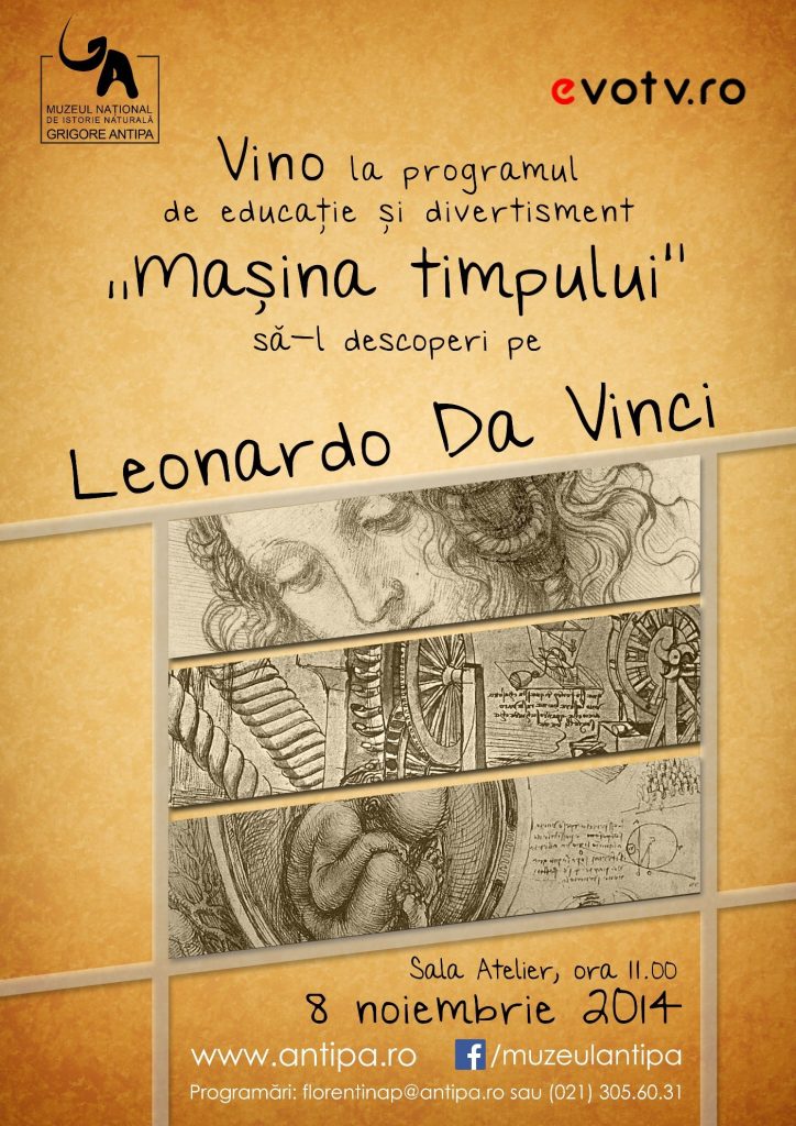 Masina timpului Leonardo Da Vinci Atelier pentru copii