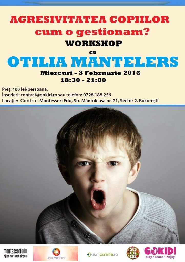 workshop cu otilia mantelers agresivitatea copiilor