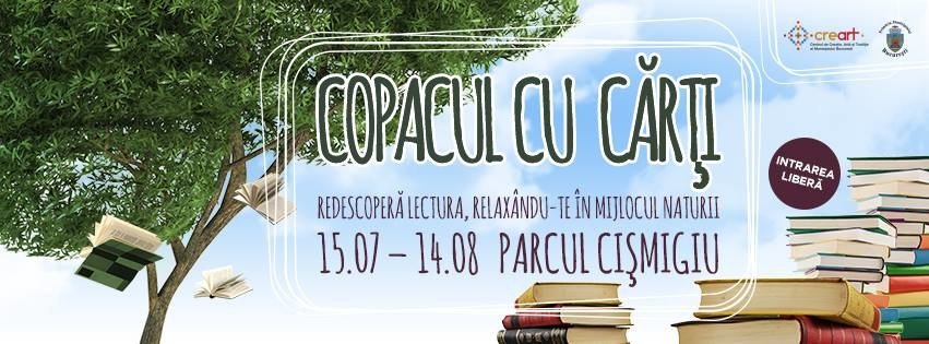 Copacul cu carti in Parcul Cismigiu