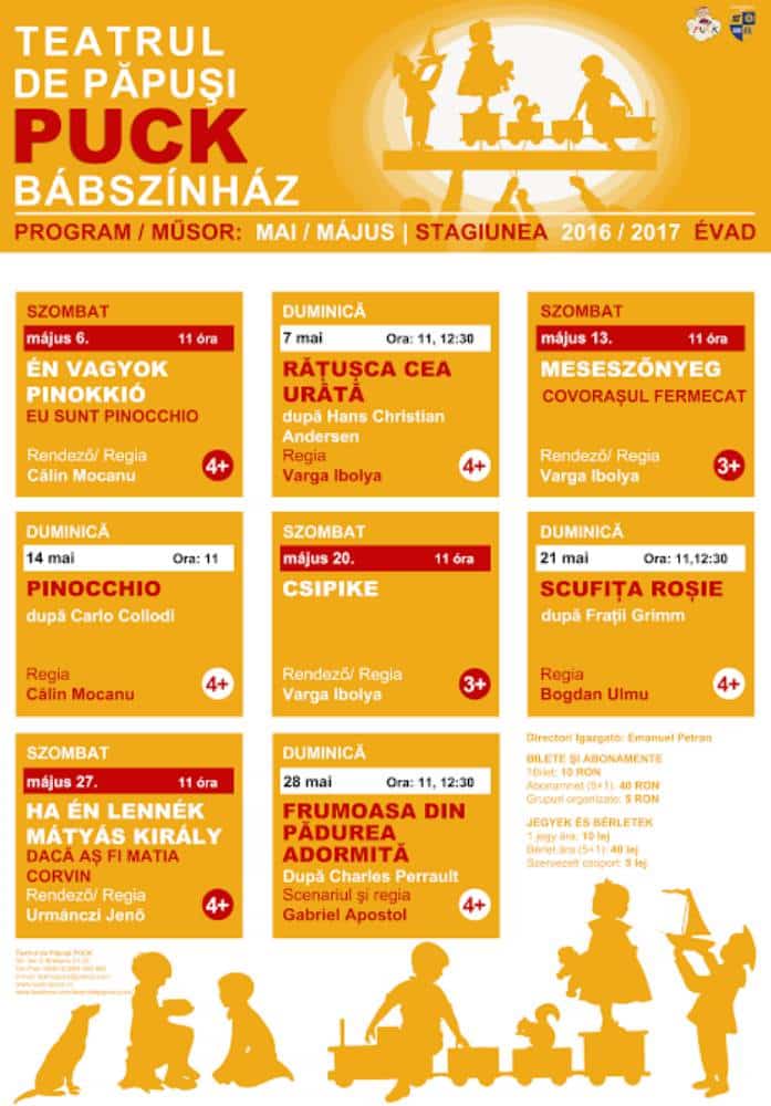 Programul Teatrului de Păpuşi Puck